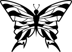 Butterfly Design From Top View Outline Svg Vector, Free Vectors File